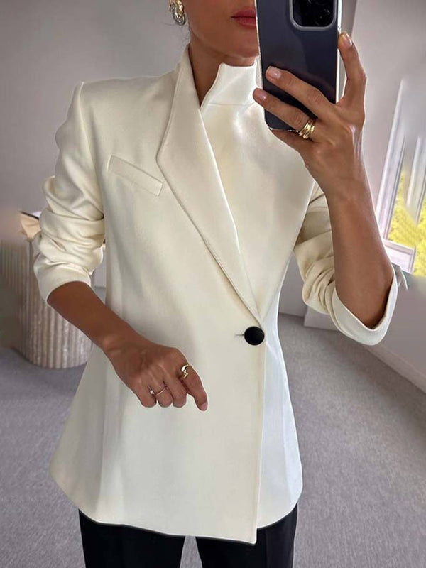 Delfina Bastone™ Elegancka marynarka zapinana na jeden guzik