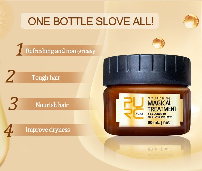 Maska do włosów PURE™ Keratin | Lśniące i zdrowe włosy w kilka sekund! (1+1 GRATIS)
