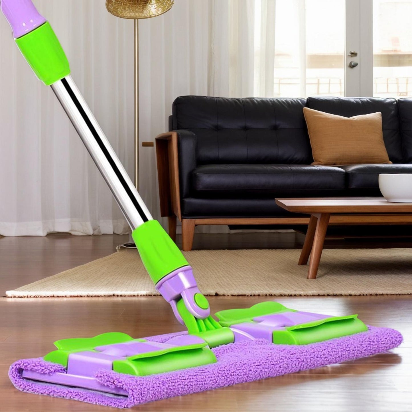 Mop płaski SmartWipe™ z wielorazowymi, zmywalnymi chusteczkami