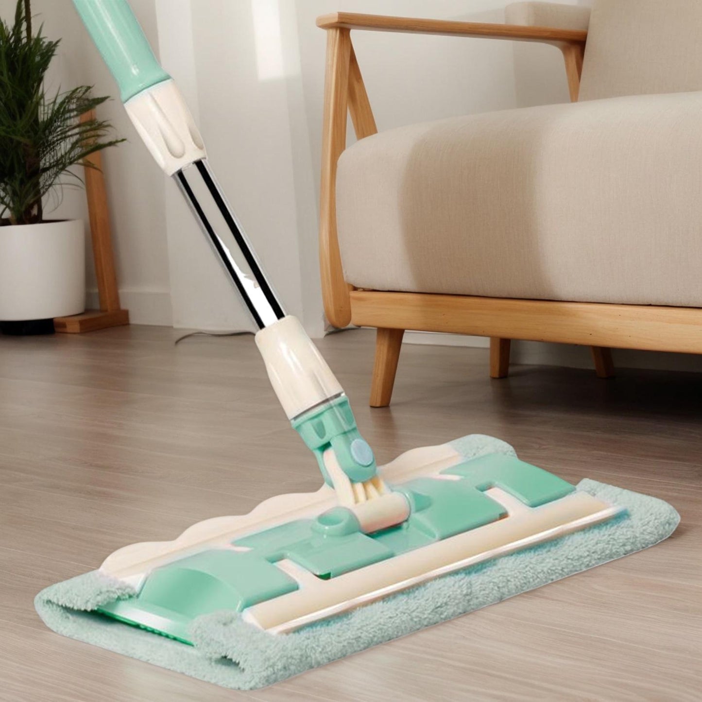 Mop płaski SmartWipe™ z wielorazowymi, zmywalnymi chusteczkami