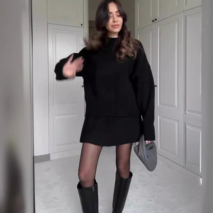 Agnese Sbarra™ Dzianinowy garnitur (góra + spódnica)