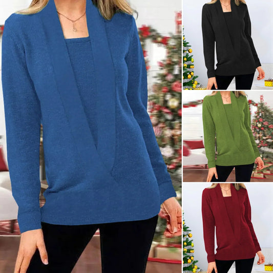 Sweter damski Cloe Balli™ w jednolitym kolorze z dzianiny