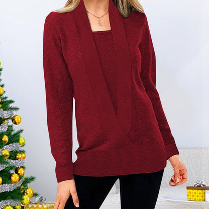 Sweter damski Cloe Balli™ w jednolitym kolorze z dzianiny