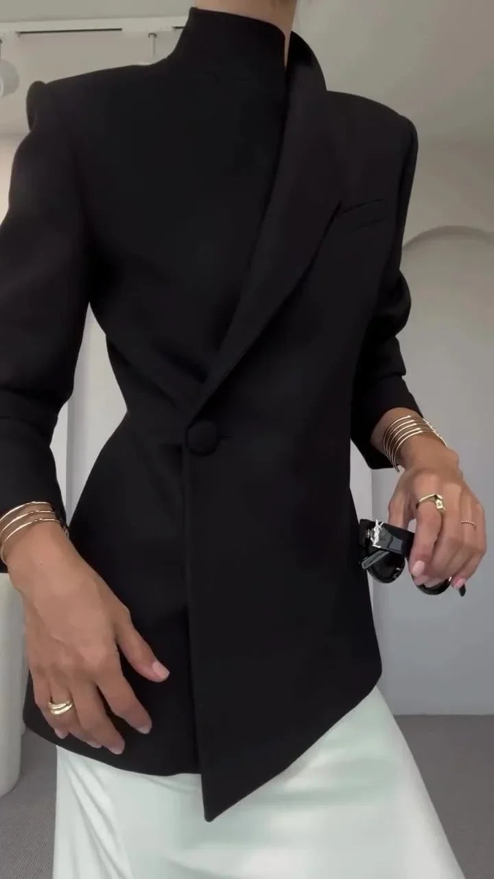 Delfina Bastone™ Elegancka marynarka zapinana na jeden guzik