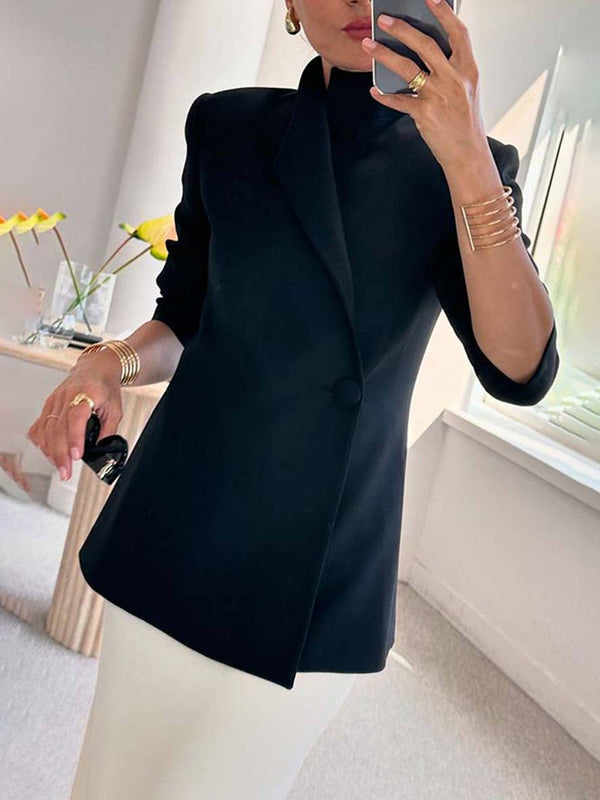 Delfina Bastone™ Elegancka marynarka zapinana na jeden guzik