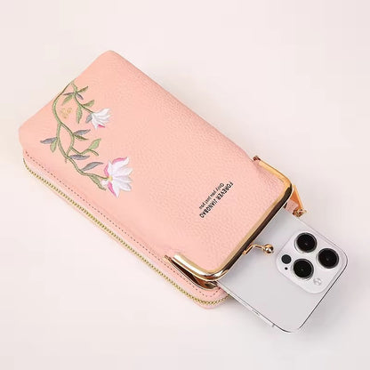 Forever Jiangbao™ Damski portfel na ramię z uchwytem na telefon komórkowy