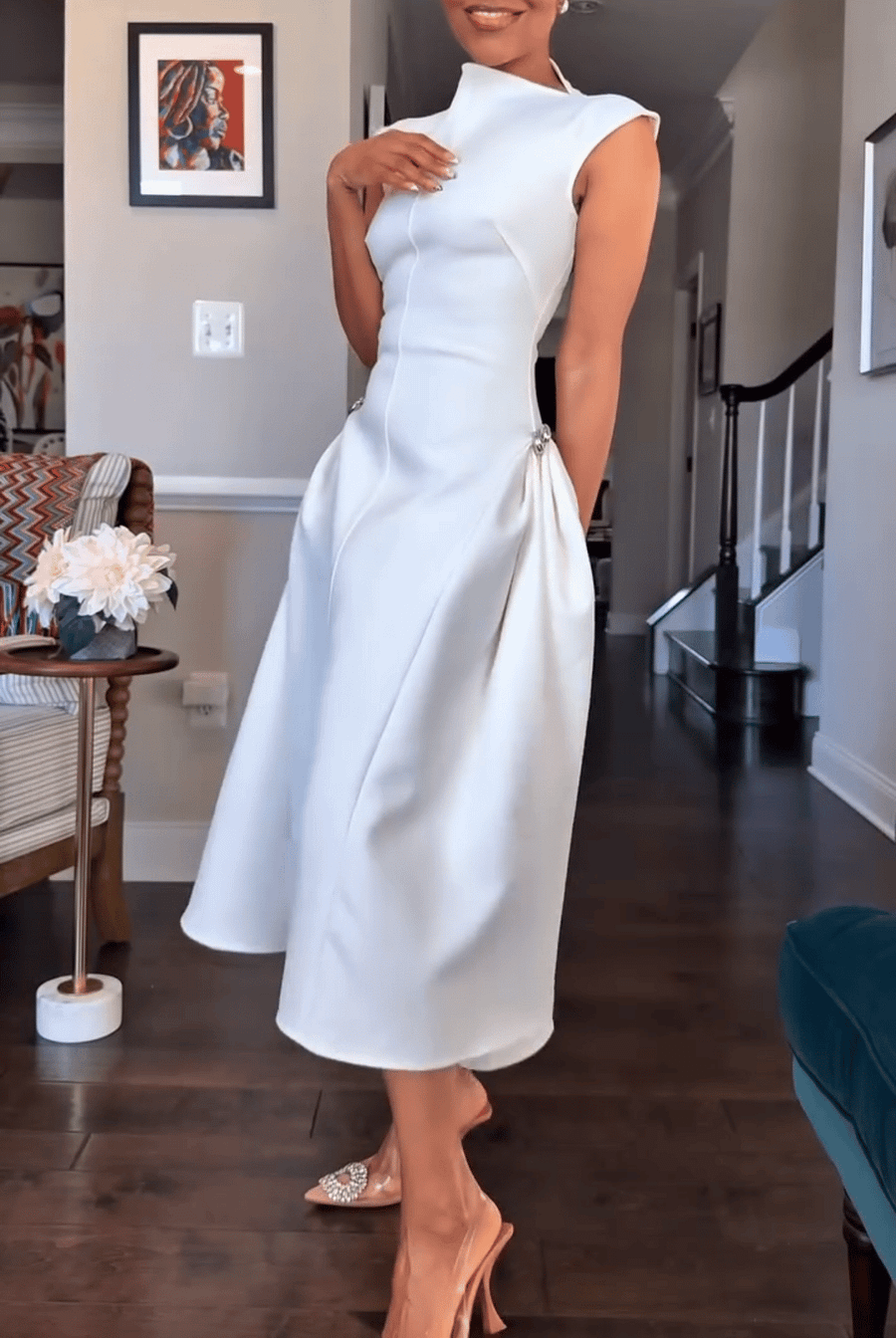 Gloria Paoletti™ Elegancka sukienka bez rękawów z nieregularnym dekoltem