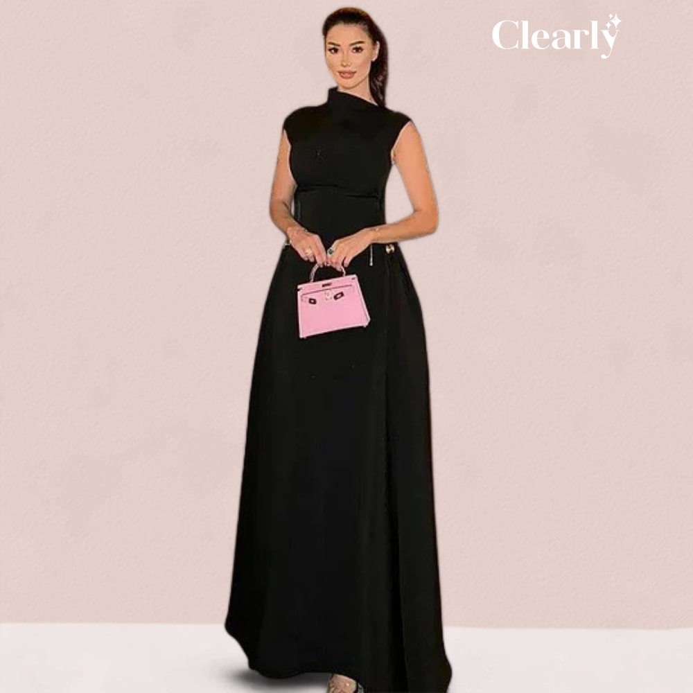 Gloria Paoletti™ Elegancka sukienka bez rękawów z nieregularnym dekoltem