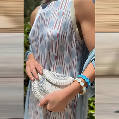 Maruta Fabrizi™ Damska sukienka maxi bez rękawów i kopertowy dekolt