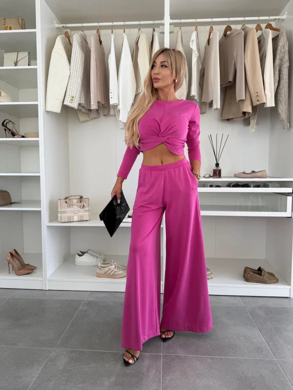 Komplet Michela Farina™ Crop Top – okrągły dekolt i elastyczna talia