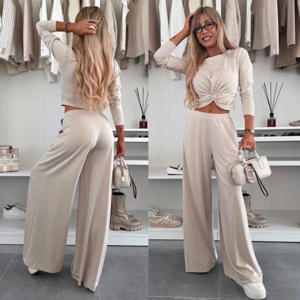 Komplet Michela Farina™ Crop Top – okrągły dekolt i elastyczna talia