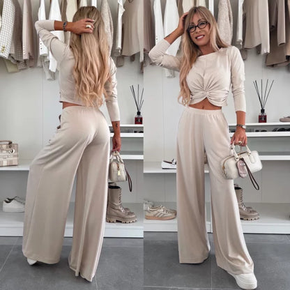 Komplet Michela Farina™ Crop Top – okrągły dekolt i elastyczna talia