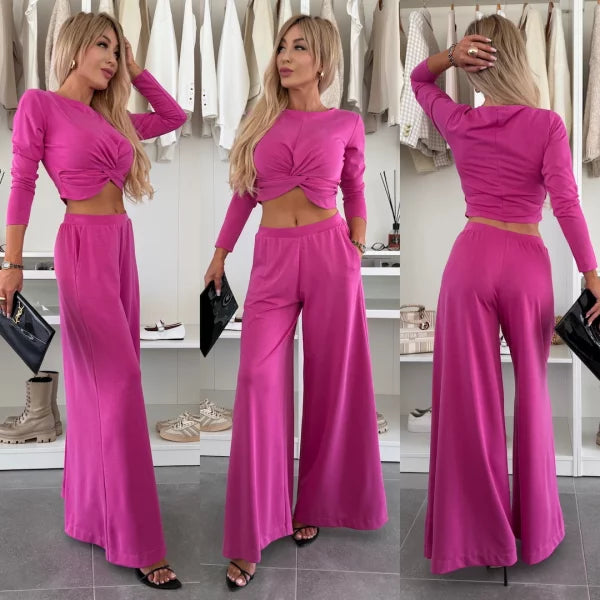 Komplet Michela Farina™ Crop Top – okrągły dekolt i elastyczna talia