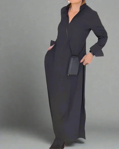 Mirta Saccoccio™ Elegancka długa sukienka