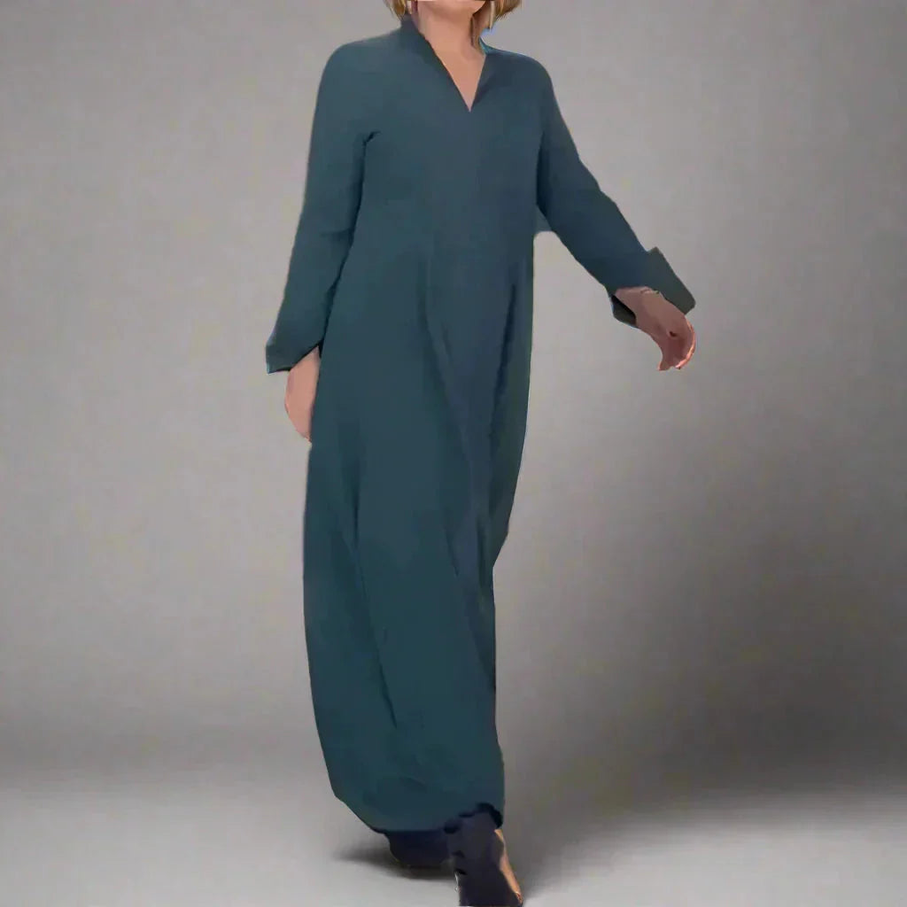 Mirta Saccoccio™ Elegancka długa sukienka
