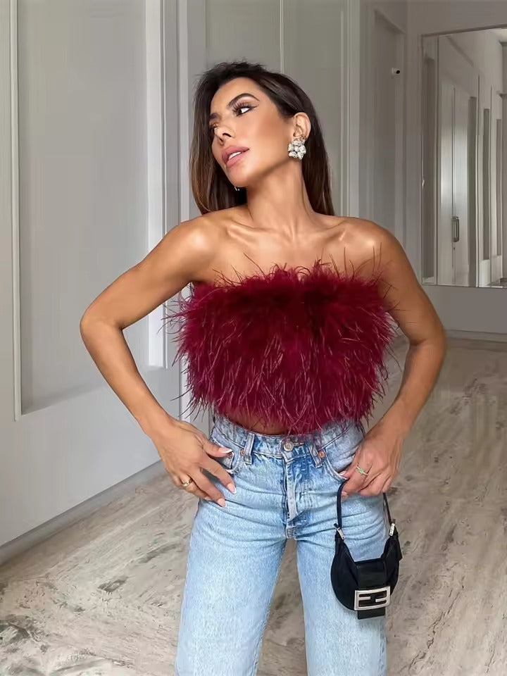 Olga Tella™ Modny puszysty top