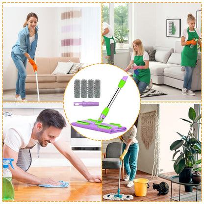 Mop płaski SmartWipe™ z wielorazowymi, zmywalnymi chusteczkami