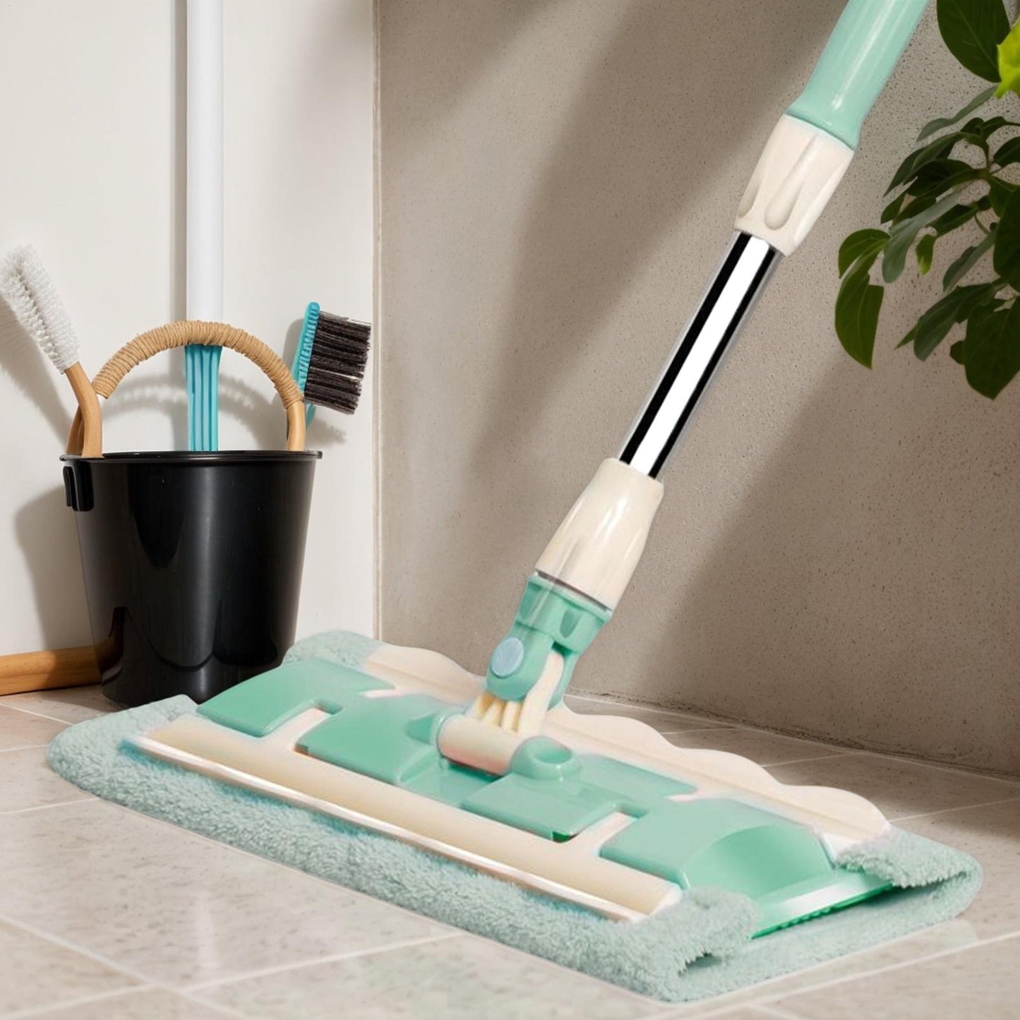 Mop płaski SmartWipe™ z wielorazowymi, zmywalnymi chusteczkami