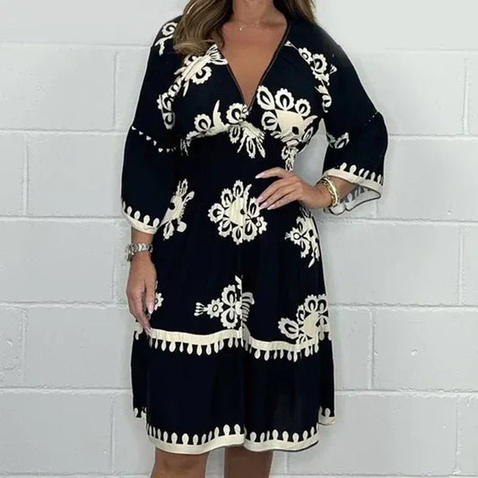 Sukienka damska boho w kwiaty Ulfa Carboni™