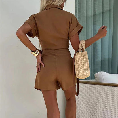 Milena Portesi™ Seksowny kombinezon z dekoltem w kształcie litery V