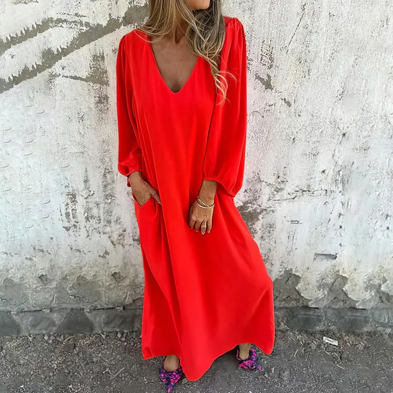 Lena Portanova™ Elegancka sukienka maxi w stylu boho